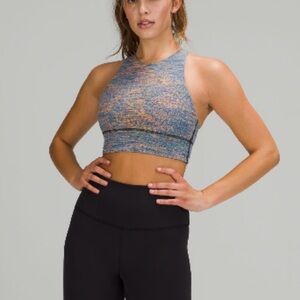 Lululemon Energy High Neck Longline Bra, Spectral Fushion, size 4
